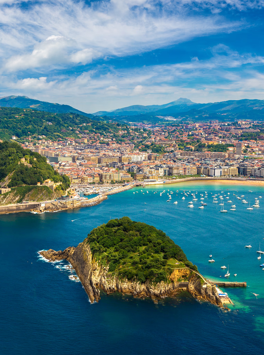 San Sebastián y la bahía de La Concha